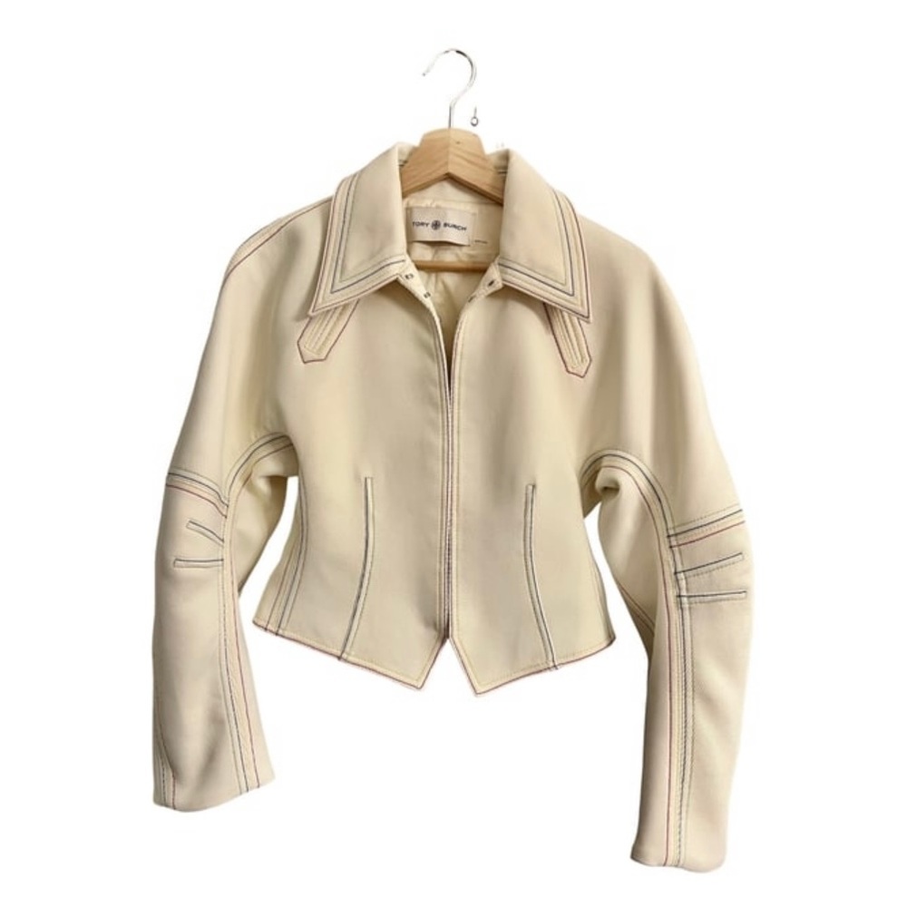 Tory Burch SS 22 Runway - Cotton Twill Jacket - French Cream - Size 2